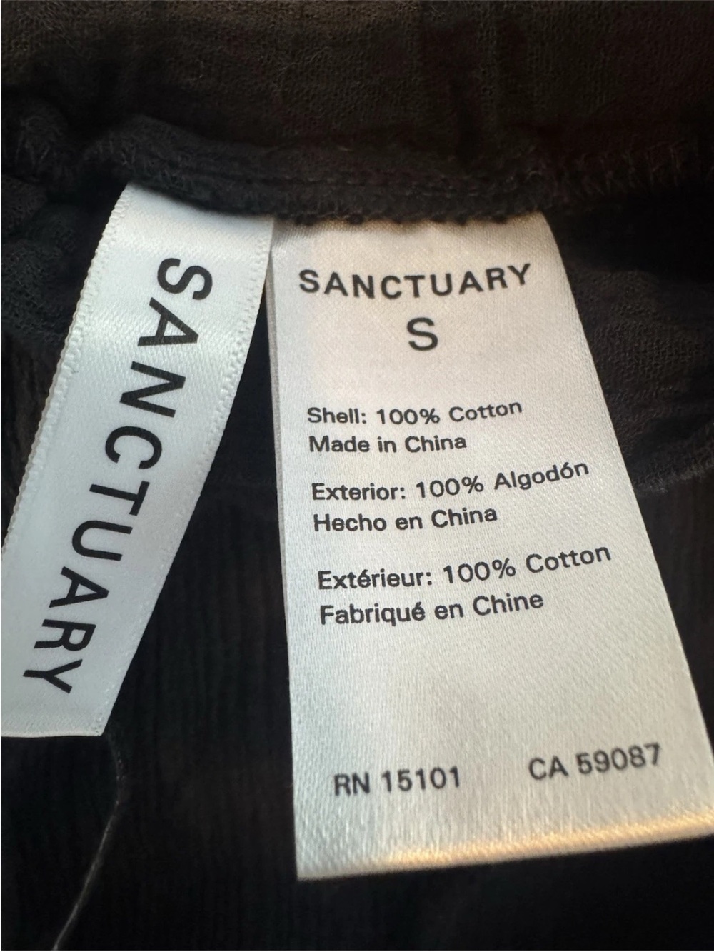 Sanctuary Black Drawstring Wide-Leg Swim Coverup Pants - Picture 5 of 5